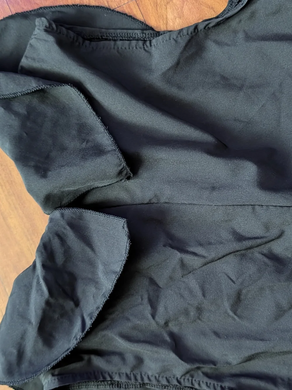 Black Ruffle Wrap-Detail Dress - Picture 3 of 11
